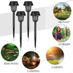 Qualirey 12 Pcs Solar Bug Zapper Outdoor Waterproof Solar Mosquito Zapper Outdoor Solar Powered Mosquito Killer Lamp Lighting Mosquito Repellent Lamp for Patio Yard Garden Insect, Purple White Light