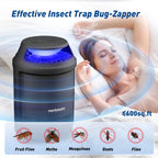vertmuro Indoor Insect Trap, 2-Mode Bug Catcher & Mos with Strong Suction,UV Light, Mosquito Bug Zapper for Fruit Flies, Gnats, Moths