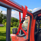 Automotive Adjustable Standing Aid Safety Handle Vehicle Support Grip Handle Disability Help Car Hand Hook- 2 pcs (Red)