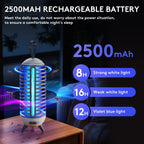 METERO Bug Zapper, Mosquito Zapper Led Light 2 in 1 for Outdoor and Indoor, Wireless Electric Bug Zappers Battery Powered Rechargeable, Insect Fly Traps Fly Zapper for Home Backyard Camping Patio