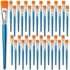 1 inch Flat Paint Brushes for Acrylic Painting, 32 Pieces Large Acrylic Paint Brushes Bulk for Acrylic, Watercolor, Oil, Crafts, Face Body Art