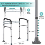 FSA/HSA Eligible Toilet Safety Rails, Adjustable Toilet Safety Frame for Elderly, seniors, Handicap & Disabled, toilet frame with handles, Foldable handicap toilet rails Fit Any Toilets (300 LB)