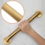 Rackickyer Shower Grab Bar, 2 Pack 12 Inch Gold Bathroom Grab Bar, 1.25" Diameter 304 Stainless Steel Anti-Slip Grab Bars for Bathtubs and Showers, Handicap Shower Grab Bar for Seniors Elderly