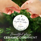 ZAGKOO Engagement Gifts for Couples - Gifts for Newly Engaged Couples - Engagement Gift for Her, Women, Friend, Fiancee - Happy Engagement, Just Engaged, Bride to Be - 2024 Christmas Ceramic Ornament
