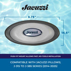 Jacuzzi J-300 Series Oval Pillow Insert + Back Mount, Replacement Spa Pillow for Hot Tub, Comfortable Headrest Cushion with Easy Installation, Durable Vinyl Design for Relaxing Soaks & Spa Upgrade
