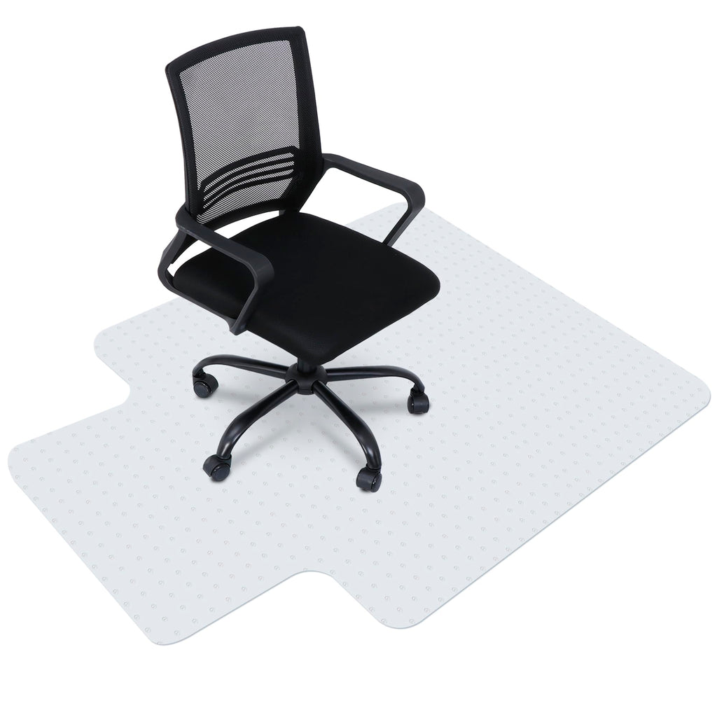 SUPER DEAL Upgraded 48" X 36" Transparent Office Mat Chair Mat, Heavy Duty Carpets with Lip for Hardwood Floor, Rug Carpet Floor Computer Desk Low and Medium Pile Carpets