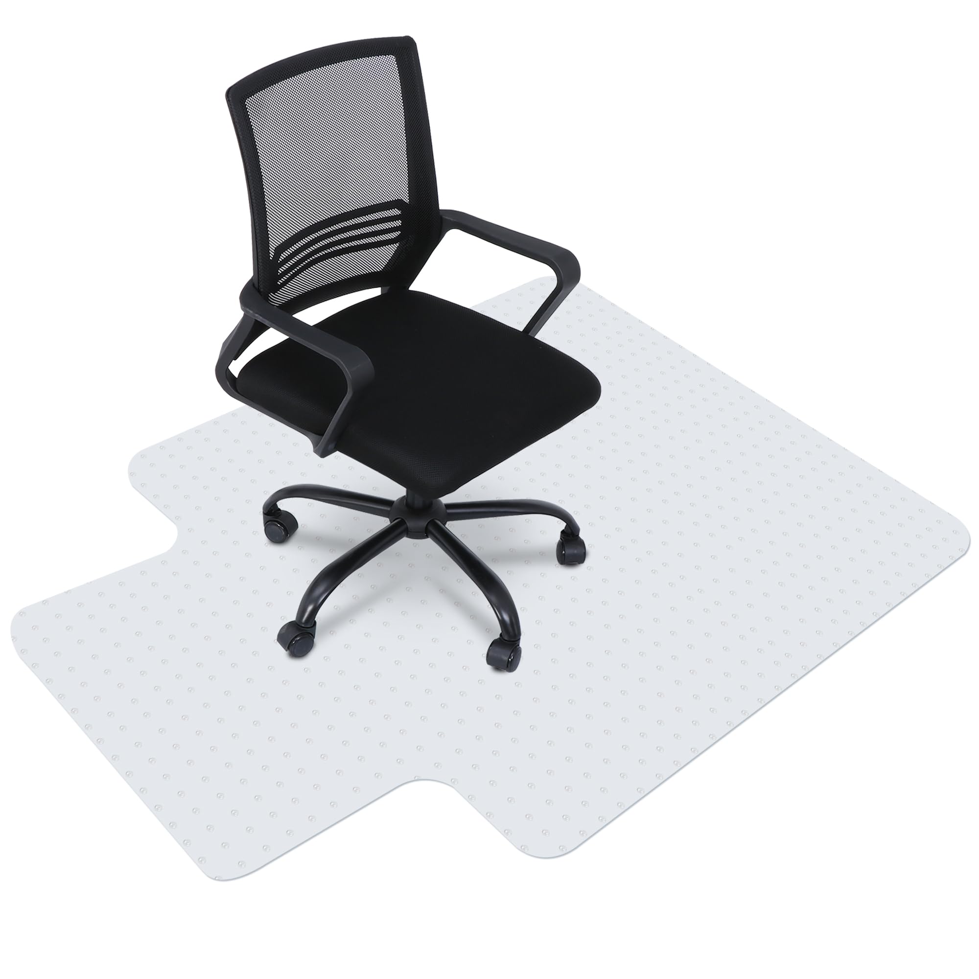 SUPER DEAL Upgraded 48" X 36" Transparent Office Mat Chair Mat, Heavy Duty Carpets with Lip for Hardwood Floor, Rug Carpet Floor Computer Desk Low and Medium Pile Carpets