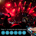 JAJALUYA LED Par Lights 36 LED Stage Lights 7 Modes RGB DJ Lights with Sound Activated Remote and DMX Control DJ Uplighting for Birthday Party Events Wedding Christmas Stage Lighting (8 Packs)