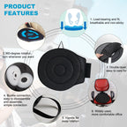 KLIFE 360 Rotating Seat Cushion for Car, Swivel Seat Cushion for Car for Elderly, 360 Degrees Swivel Car Seat for Elderly Support, Non Slip, Memory Foam, Ergonomic Design (Black)