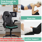 Glyzia Wedge Cushion for Butt Lift Women, Hard-Firm EVA Foam for Lift HIPS Up Fitness Training, Non-Slip Seat Cushion Pads for Desk Chairs, Car Seats, 14"x 11", Black