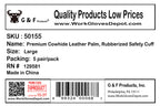 G & F Products Cowhide Leather Work Gloves with Suede Finish Palm rubberized safety cuff, 5 Pairs