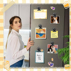 12 Pack Magnetic Clips, Fridge Magnets Refrigerator Magnets, Strong Magnetic Clips Heavy Duty, Whiteboard Magnet Clip for Office Home Classroom Organization Kitchen Accessories(Black)