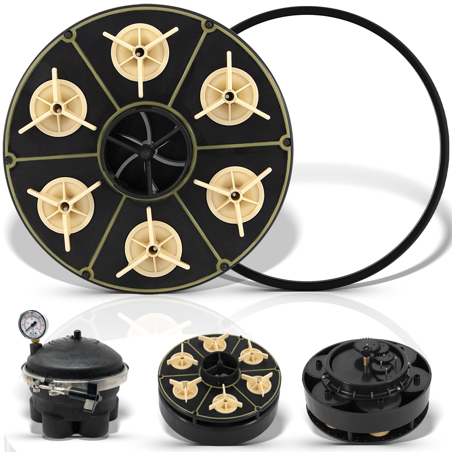 Premium 6 Port Module Kit Replacement for Paramount Water Valve, 004-302-4408-00 Replacement Part with Valve Shell Oring, 004302440800, 005302010000