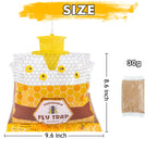 4 Disposable Fly Bag, Fly Traps Outdoor HangingRanch Stable Horse Fly Hunter Trap Control for Barn, Farm, Mosquito Bug Catcher and Flying Insect Trap Killer Repellent
