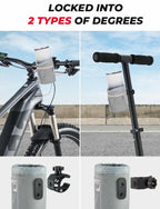 KEMIMOTO Motorcycle Cup Holder, Oxford Fabric Motorcycle Drink Holder with 0.6"-1.5" Alligator Clamp, Universal Water Bottle Cup Accessories for Bike, ATV/UTV, Scooter, Boat, Walker, Gray
