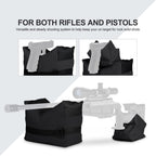 Outdoor Shooting Rest Bags - Target Sports Bench Rest with Front & Rear Support SandBag Stand Holders for Gun Rifle Shooting Hunting Photography - Black