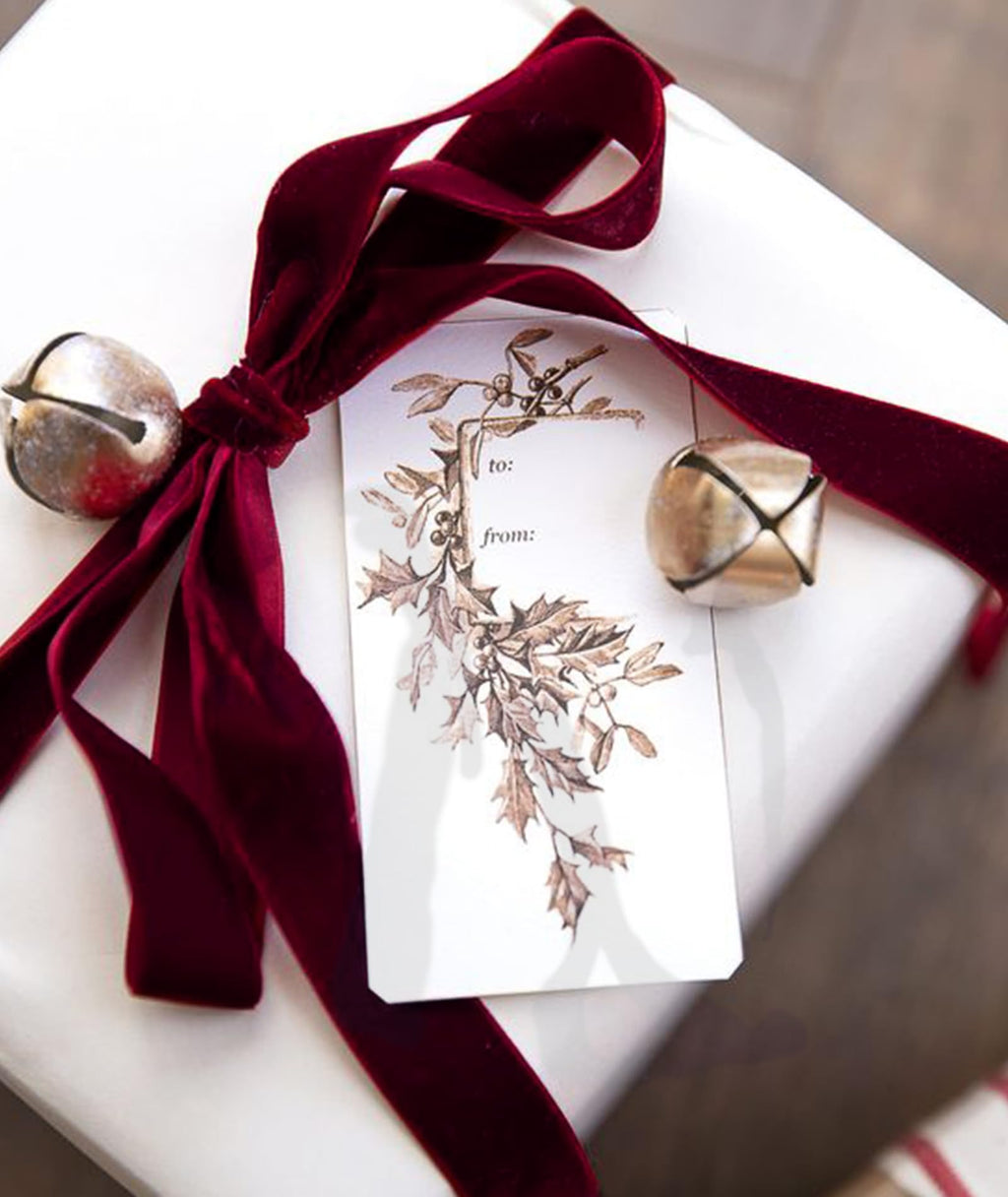 Burgundy Velvet Ribbon 1'' 25 Yards for Christmas Tree, Gift Wrapping, Flower Bouquet, Wreath Decorations, Bow Making