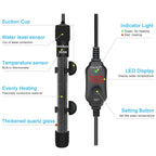 YukiHalu Small Submersible Aquarium Heater, Adjustable Mini Fish Tank Heater 25W 50W 100W 200W 300W with External Temperature Controller, LED Display, Used for 5/10/20/40/60 Gallons (300 Watts)