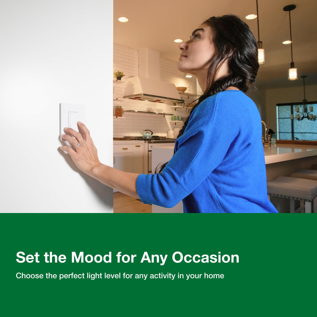 Lutron Diva LED+ Dimmer Light Switch for Dimmable LED, 150 Watt, Single-Pole or 3-Way, DVCL-153P-WH, White
