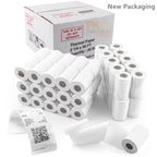 TK Thermal King, (50 Rolls) 2 1/4" x 50' feet Thermal Paper, POS Cash Register Receipt Rolls, Fits All Credit Card Terminal, Premium Quality, White