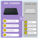LYUANEC Gel Seat Cushion for Long Sitting, (2.4 Inch Extra Thick Cushion) Soft＆Breathable Gel Cushions for Pressure Relief, Wheelchair Seat Cushion, Honeycomb Seat Cushions, Office Chair Cushion