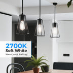 GvvooHome Dimmable Edison Bulbs, 4000K Daylight White, 6W Equivalent to 60 watt E26 LED Bulb, ST58 Vintage Light Bulbs, 600LM, 90+ CRI, E26 Base, Clear Glass, 6 Pack