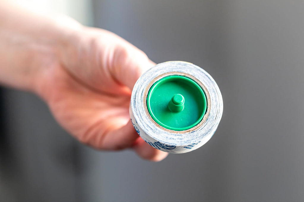 Duck Brand Window Kit Tape with Refillable Dispenser, Double-Sided Tape with Strong Adhesion for Use with Duck Brand Window Insulation Kit Tape, 0.5 Inches by 24 Feet, Green