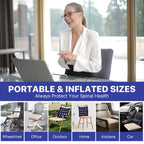 Lainballow 2 Pcs Inflatable Seat Cushions, 18.5 * 18.5'' Waffle Cushion, Pressure Sore Cushions with 2 Inflatable Pump, Inflatable Waffle Cushion Pressure Sore Chair,Prolonged Sitting,Pressure Relief