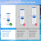 Future Way CCP320 Pool Filter Cartridges Replacement for Pentair Clean & Clear Plus 320, Replace Pleatco PCC80-PAK4, Pentair R173573, 160340, 320 sq.ft, 4 Pack
