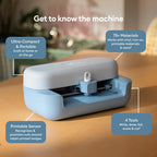 Cricut Joy™ 2 Deluxe Bundle, Blue - Ultra-Compact Cutting Machine - Perfect for Making Cards, Stickers, Labels, Decals, & More - Portable - Includes Enough Supplies for Up to 55 Projects