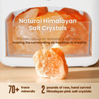 Pure Daily Care Himalayan Pink Salt Diffuser & 10 Essential Oils – 2-in-1 Therapeutic Device - Aromatherapy & Ionic Himalayan Salt Therapy – 400ml Ultrasonic Vaporizer and Ionizer (White)