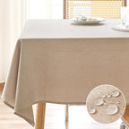 AUSSPVOCT Textured Tablecloth Rectangle 60x120 Water Resistant Spill-Proof Wipeable Fall Table Cloth Wrinkle Free Fabric Dining Table Cover for Birthday Thanksgiving Christmas Party Kitchen Decor