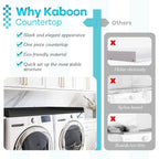 Kaboon Washer Dryer Countertop Only, Melamine Countertop with Edge Rails - 27.5" Depth x 54" Width Laundry Room Organization, Black