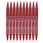 Tattoo Marking Pen, 10pcs Double End Skin Marker Piercing Positioning Pen Tool Removable Markers Aesthetic Procedures Surgical Stencil Sites Bold Tip Scribe Art Men Women Teenage Adult Gifts(Red)