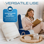 Kolbs Wedge Reading Cushion, Back Pillow for Bed Sitting Up, Cushion with Arms for TV Book Gaming Dorm Rooms, Backrest (19 Inch)