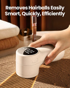GAIATOP Fabric Shaver, Rechargeable Lint Remover Sweater Defuzzer, Intelligent Digital Display Lints Shaver Fuzzs Pills Bobbles Trimmer for Clothes and Furniture White(1 pcs)