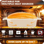 Articasting Cast Iron Bread Loaf Pan with Lid, Loaf Pans for Baking Bread 9x5, Enameled Bread Pans for Homemade Bread, Sourdough, Set of 2 (Cream White)