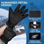 Winter Waterproof Warm Gloves Women Men with Touchscreen Fingers, Ski Snow Windproof for Cold Weather Thermal, for Running Hiking Driving Cycling Outdoor Sports Daily Work
