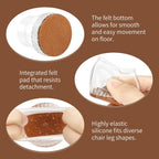 Chair Leg Floor Protectors, 40 Pack Silicone Furniture Pads for Hardwood Floors, Anti-Scratch Furniture Sliders Felt Pads, Noise-Reducing Chair Feet Covers, Table Legs Fit Sizes to(1.3" to 1.97")
