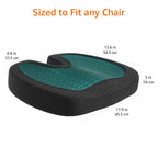 Amazon Basics Comfortable Seat Cushion for Office Chairs, Gel Enhanced Memory Foam, Black