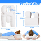 Novelledo Face Down Pillow,Face Down Pillow After Eye Surgery,BBL Pillow After Surgery Stomach Sleeping Pillow,Home Massage Pillows Faces Down with Shredded Memory Foam and Removable Cover