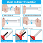 YEECHUN Professional Thicken 12 Foot Swimming Pool Pole Telescopic Aluminum Fits Pool Net Skimmer Rake Vacuum Head Brush Cleaning Equipment Heavy Duty,for Skimmer Nets, Vacuum Heads and Brushes