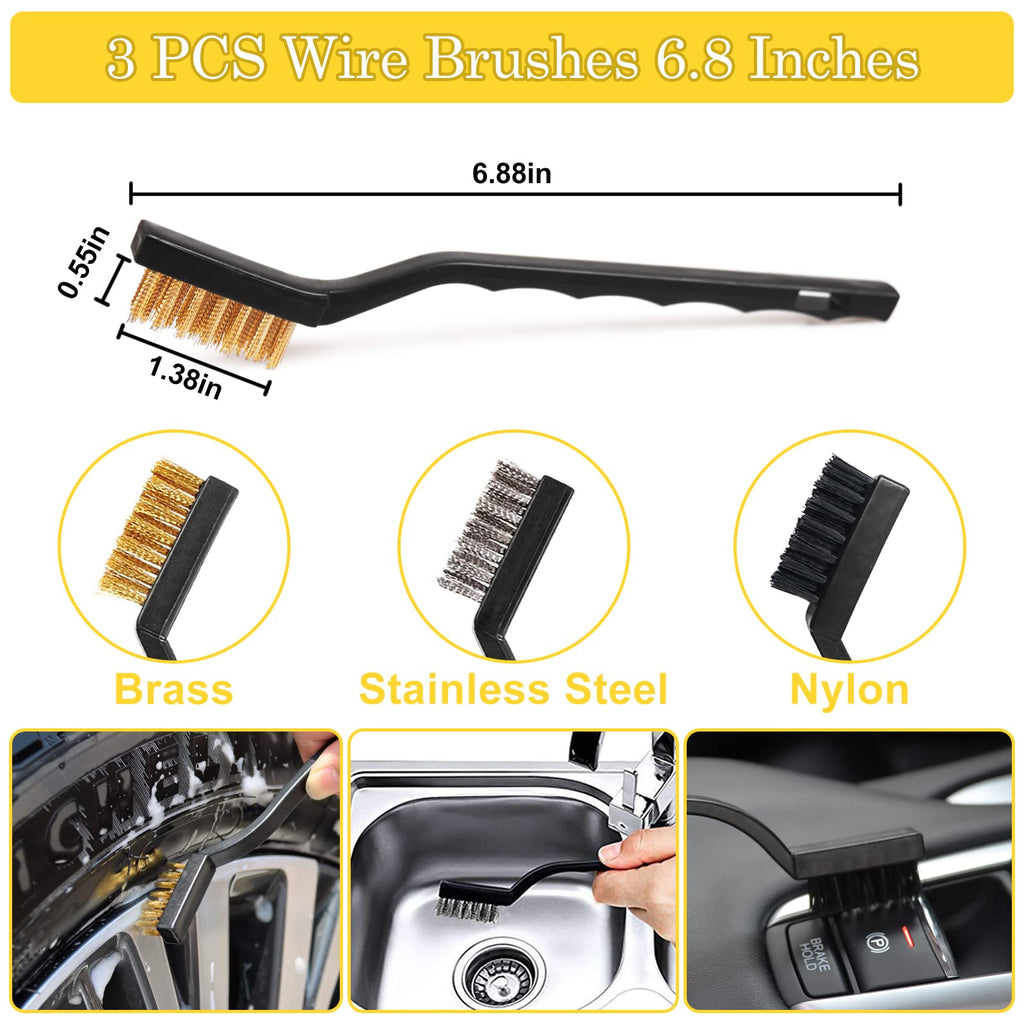 TTRCB 27Pcs Car Detailing Kit, Car Detailing Brush Set, Auto Detailing Drill Brush Set, Car Detailing Brushes, Car Wash Kit, Car Accessories, Car Cleaning Tools Kit for Interior, Exterior, Wheels