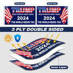 Trump 2024 Flag 3x5 FT President Trump Flag Make America Great Again Banner Indoor Outdoor Double Sided 3 Ply with Vivid Patriotic Colors Design UV & Fade Resistant 2 Brass Grommets