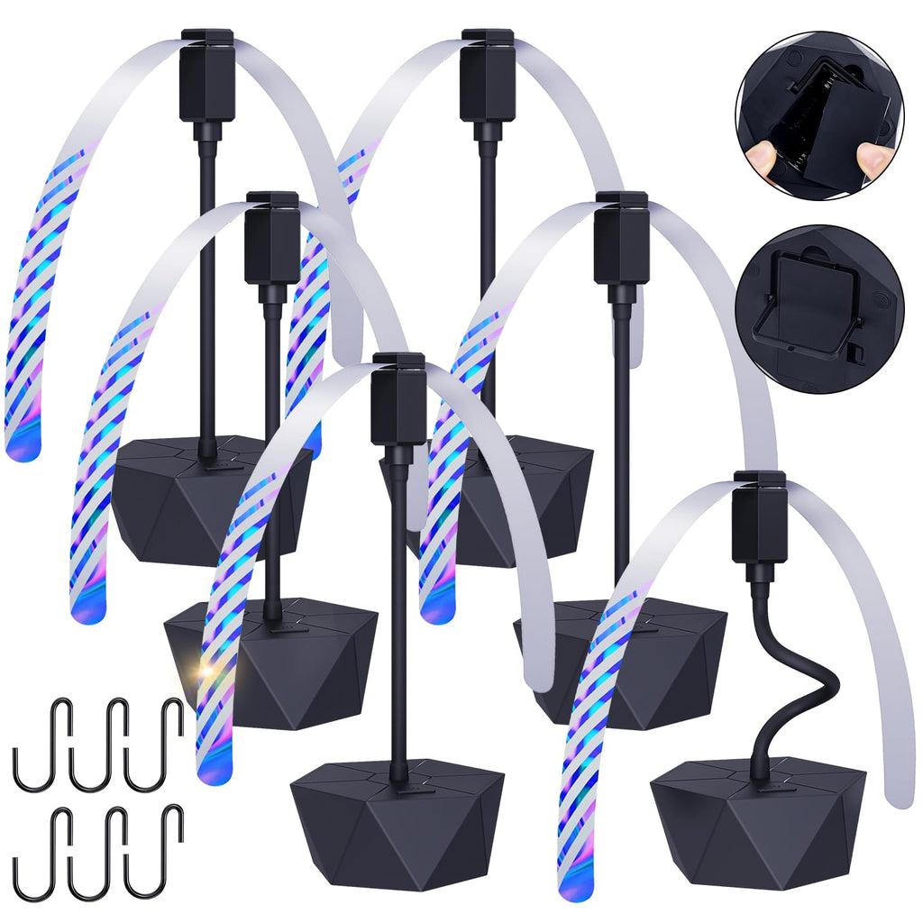 6 Pack Fly Fans for Tables Outdoor Patio, Fly Repellent Fan Fly Spinner Table Top, Food Bug Fans to Keep Flies Away for Picnic, Barbeque, Party