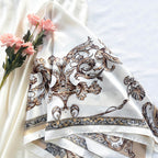 Silk Like Head Scarf for Women - Satin Large Hair Scarves - 35" Square Silk Hair Wrap for Sleeping with Gift Packed
