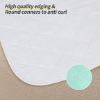 CoolShields Waterproof Bed Pads, Incontinence Waterproof Mattress Pads for Elderly & Adults, Bed Pads Washable Waterproof for Kids, Waterproof Mattress Protectors for Bed - 34" x 52" (4 Pack)