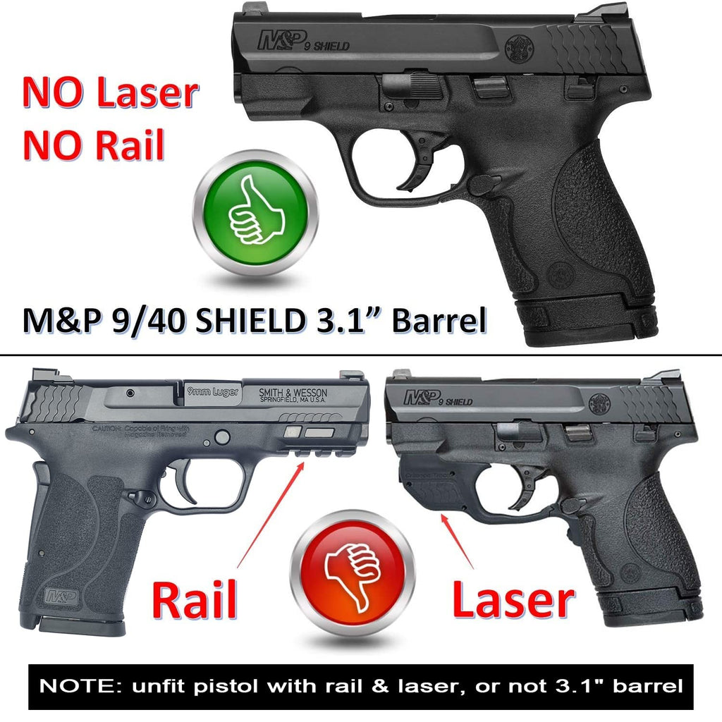 CYTAC M&P Shield Holsters, OWB Holster for S&W M&P Shield 9mm/.40 3.1" / MP Shield M2.0 / Shield Plus - Index Finger Released | Adjustable Cant | Autolock | Outside Waistband | Lightweight -Right Handed