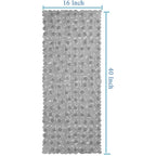 Webos Bath Shower Mat Non Slip: Extra Large Pebble Bathtub mat for Kids, Elderly, Anti Slip Shower Matt with Drain Holes Suction Cups Tub Mat - 16 X 40 Inch Clear Grey