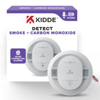 Kidde Hardwired Smoke & Carbon Monoxide Detector Bundle with Hardwired Smoke Detector, 10-Year Battery Backup